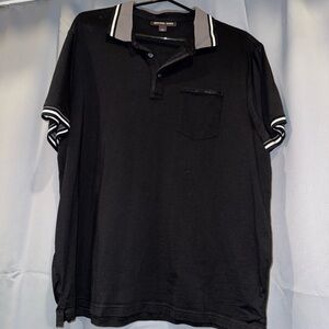 Michael Kors Black Polo with White Accents